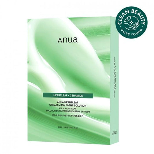 [ANUA] Heartleaf Cream Mask Night Solution - 1pack (10pcs)