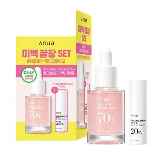 [ANUA] Peach 70% Niacin Serum Special Set - 1set (30ml + 3.3g)