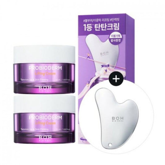 [BIO HEAL BOH] Probioderm Lifting Cream Duo Set + Gua Sha - 1set (3 items)