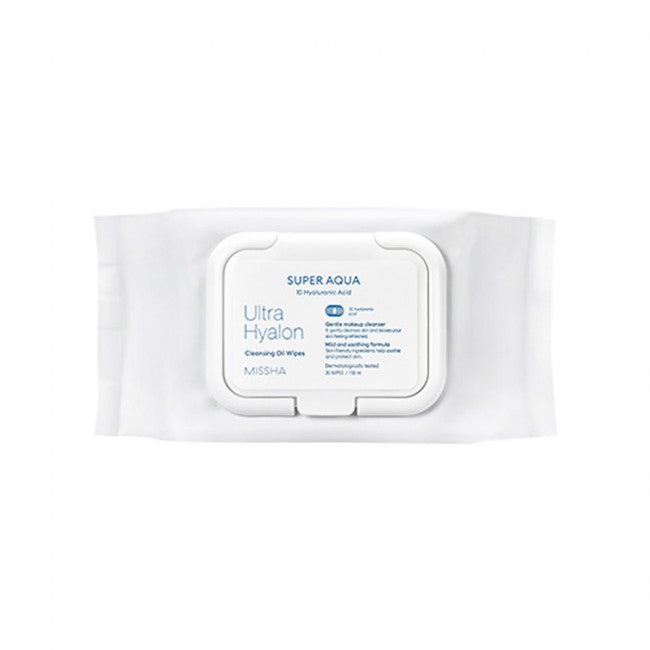 [MISSHA] Очищувальні серветки Super Aqua Ultra Hyalon з олією - 1 упаковка (30 шт.)