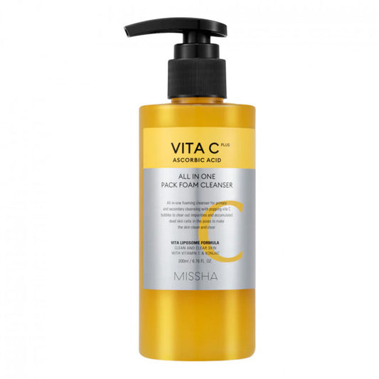 [MISSHA] Пінка для вмивання Vita C Plus All In One Pack - 200 мл